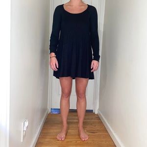 Black Long Sleeve Sweater Dress